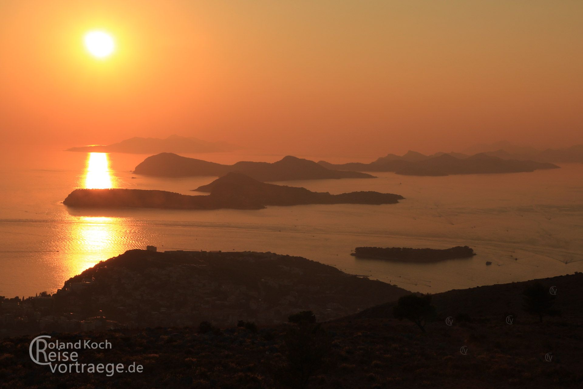 Sunset at Srd near Dubrovnik